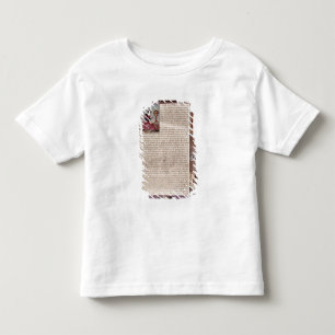 Frontispiece to Book I showing a page of text Toddler T-Shirt