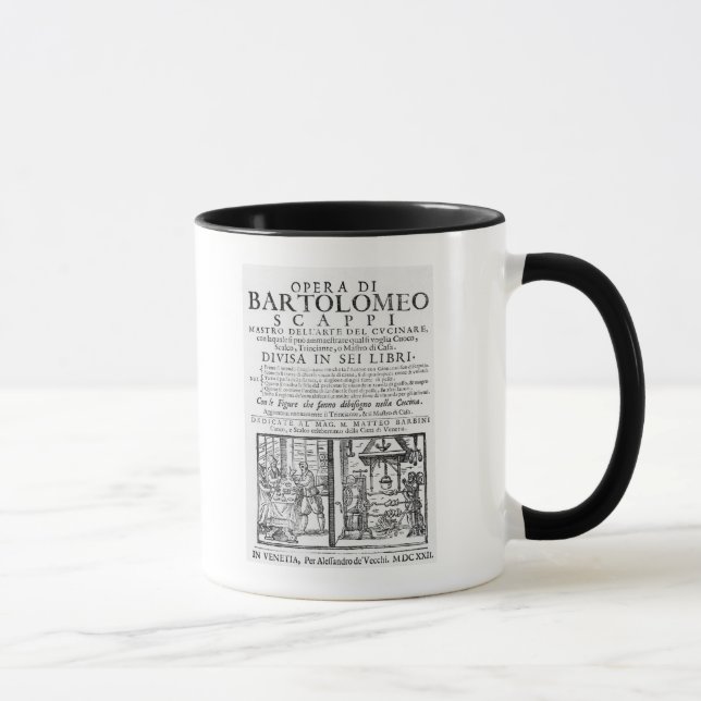 Frontispiece to cook book of Bartolomeo Scappi Mug (Right)