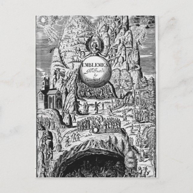 Frontispiece to George Wither's 'Emblems', 1635 Postcard (Front)