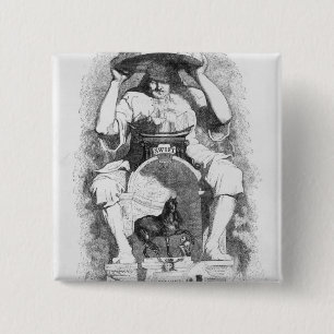 Frontispiece to 'Gulliver's Travels' by 15 Cm Square Badge