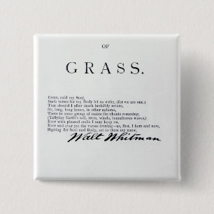 Frontispiece to 'Leaves of Grass' 15 Cm Square Badge