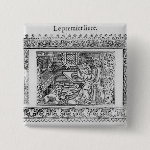 Frontispiece to the first book of Utopia 15 Cm Square Badge