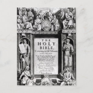Frontispiece to 'The Holy Bible' Postcard