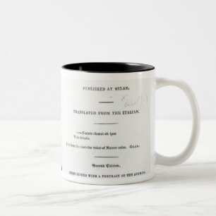 Frontispiece to 'The Letters of Ortis' Two-Tone Coffee Mug