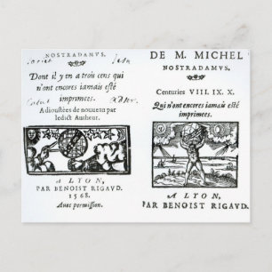 Frontispiece to 'The Prophecies Postcard
