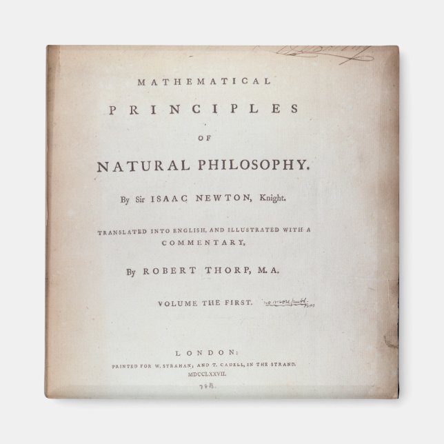 Frontispiece to Volume I Magnet (Front)