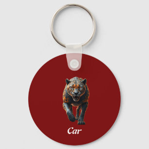 Frontview of a panther key ring