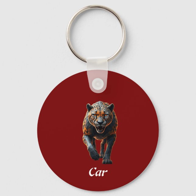Frontview of a panther key ring (Front)