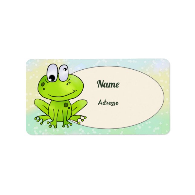  Frosch  adressaufkleber Label (Front)