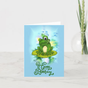 Frosch im Teich Holiday Card