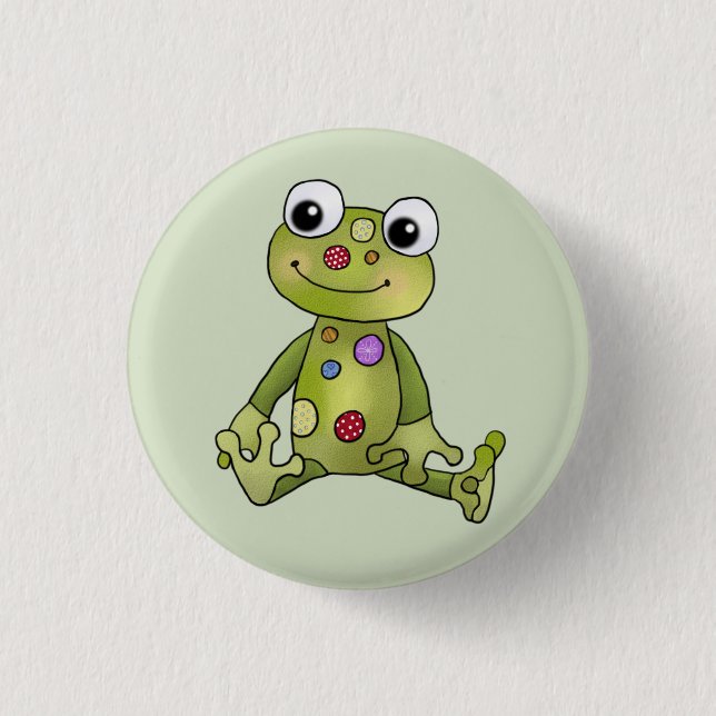Frosch mit Punkten  3 Cm Round Badge (Front)