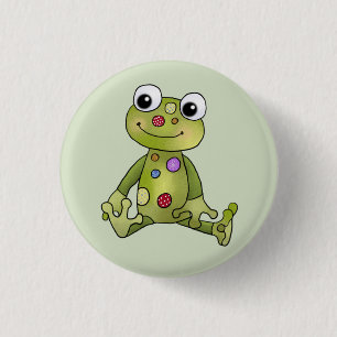 Frosch mit Punkten 3 Cm Round Badge