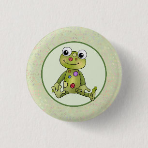 Frosch mit Punkten 3 Cm Round Badge