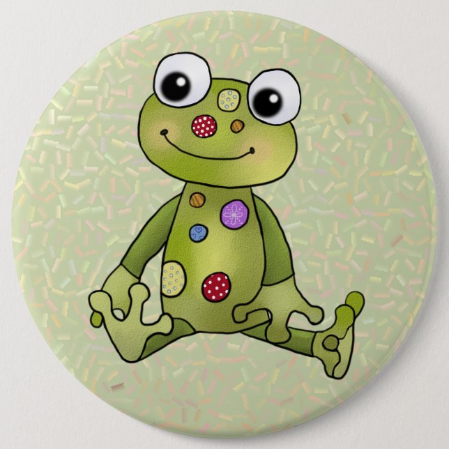 Frosch mit Punkten  6 Cm Round Badge (Front)