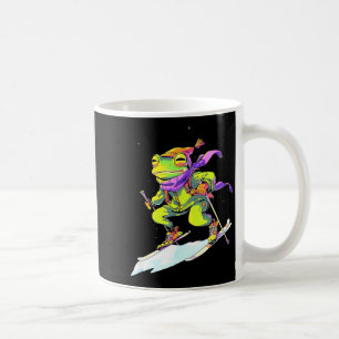 Frosch skiing skier ski winter snow coffee mug