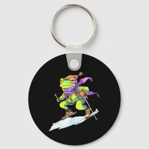 Frosch Skiing Skier Ski Winter Snow  Key Ring