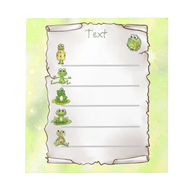 Frösche  notepad (Front)