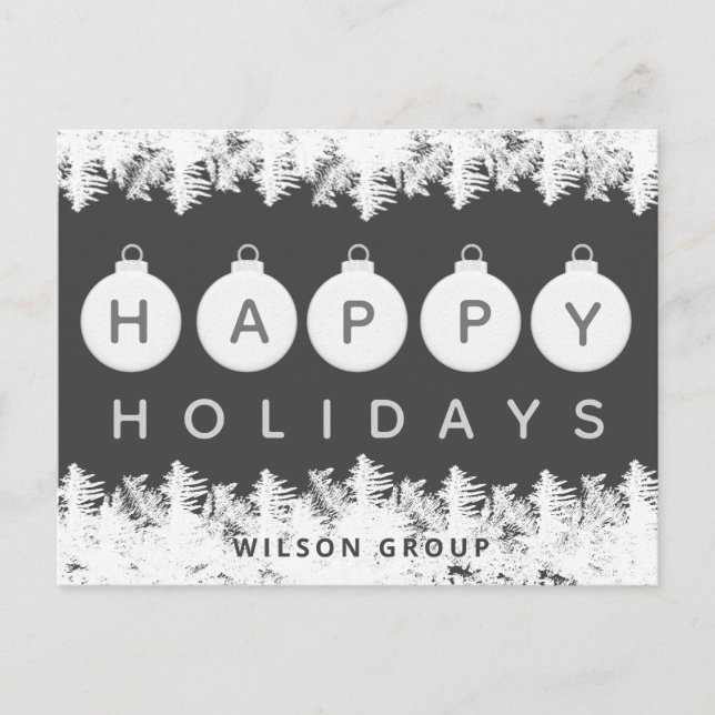 Frost Christmas balls corporate logo Holiday  (Front)