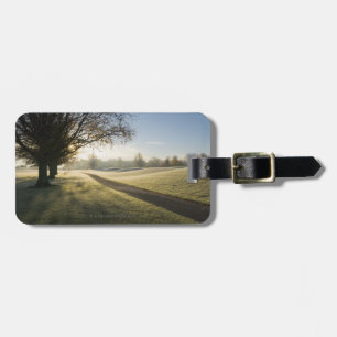 Frost-Covered Golf Course Luggage Tag