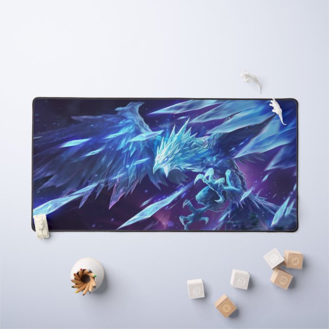 Frost Dragon Gaming Desk Mat Customisable Deskmat (Kids Table)
