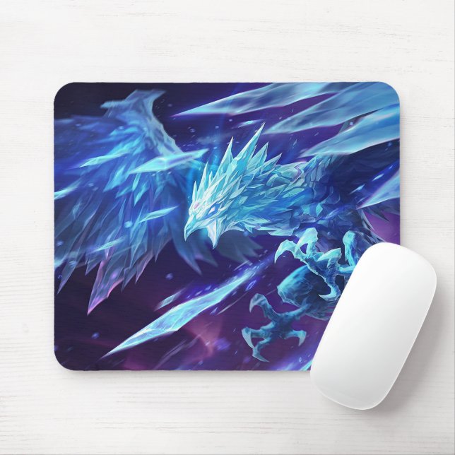 Frost Dragon Gaming Mousepad | Customisable (With Mouse)