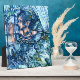 Frost Fairy Girl's View of a Sapphire Winter Plaque