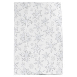 Frost & Flourish Snowflakes – Ice Medium Gift Bag