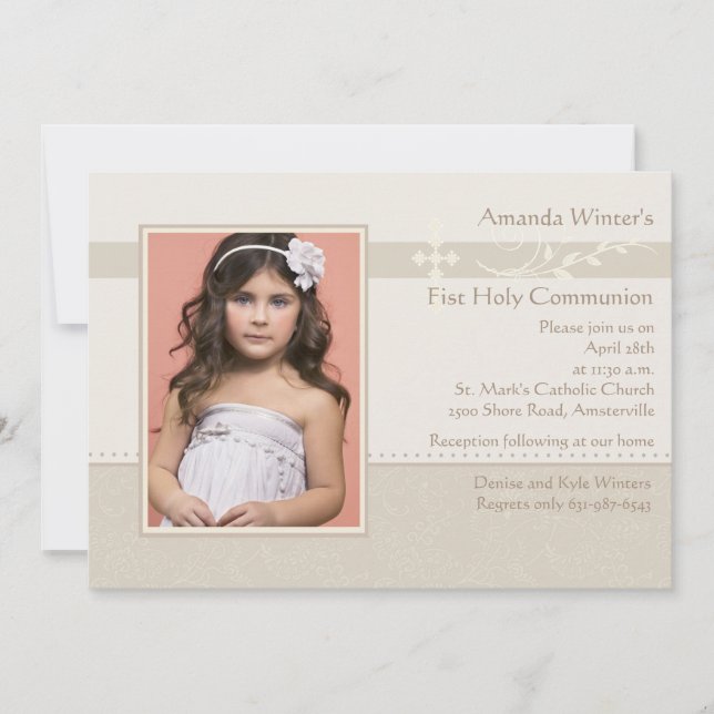 Frost in Spring Religious Photo  Invitation (Front)