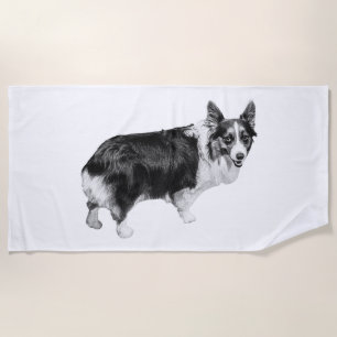 Frost-Light Corgi Charm Beach Towel