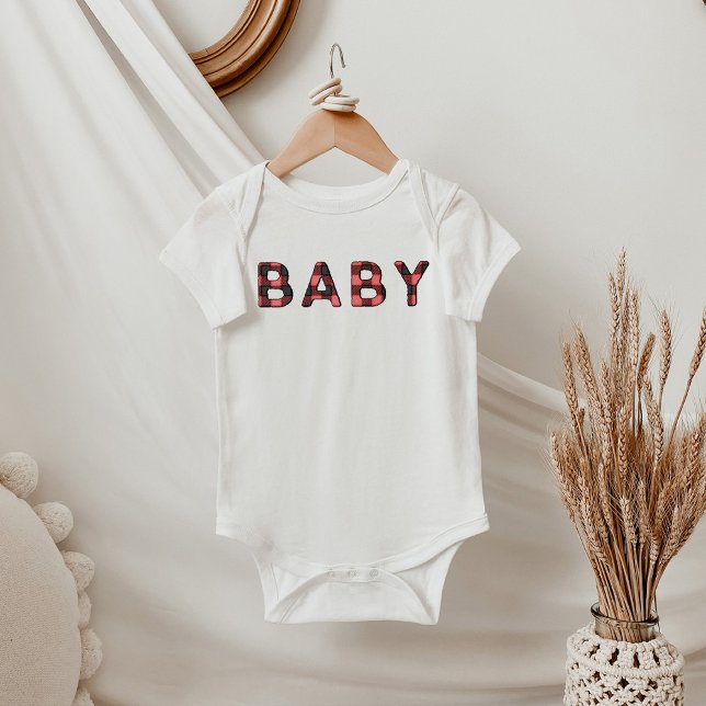 FROST Lumberjack Red Winter Flannel Baby Bodysuit (Creator Uploaded)