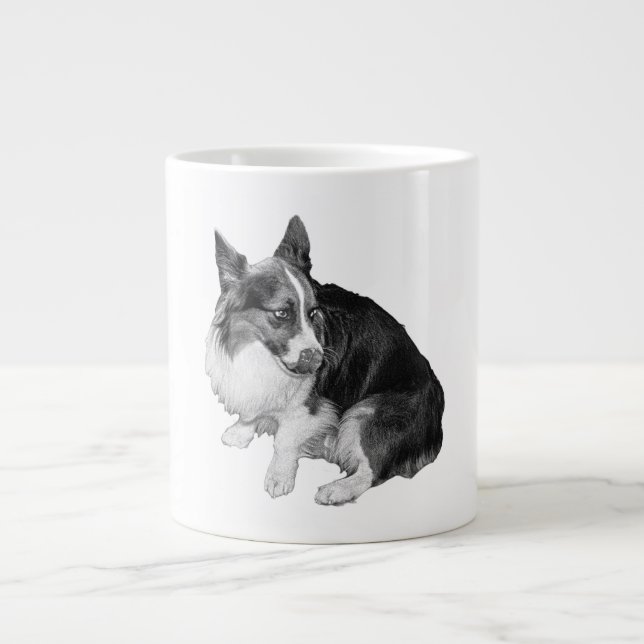 Frost Morning Side-Glance Large Coffee Mug (Front)