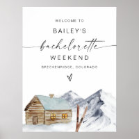 FROST Mountain Ski Cabin Bachelorette Welcome Sign