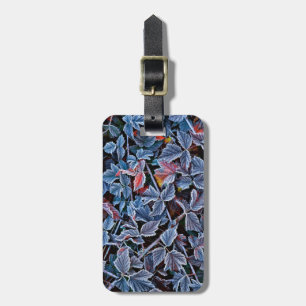 Frost on autumn leaves, Oregon Luggage Tag