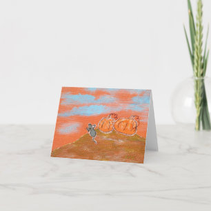 Frost On The Pumpkin Original Art Note Card