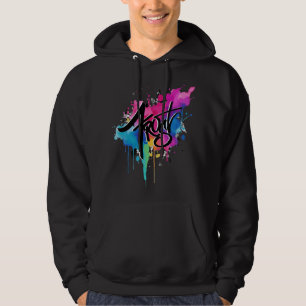 Frost paint splatter hoodie