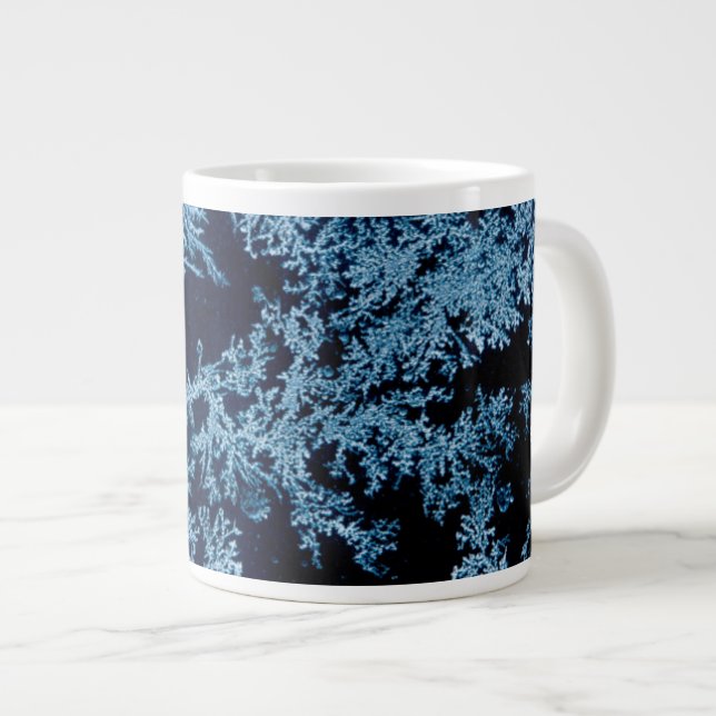 Frost patterns close-up, California Large Coffee Mug (Front Right)