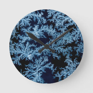 Frost patterns close-up, California Round Clock