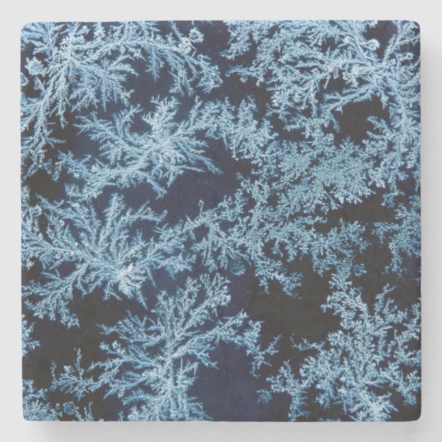 Frost patterns close-up, California Stone Coaster (Front)
