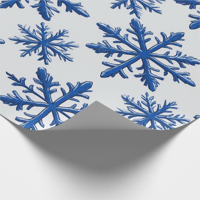 ❄ Frost Snowflake Seamless Geometry Pattern ❄ Wrapping Paper (Corner)