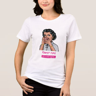 Frost Tips & Cozy Sips Christmas Manicure Tri-Blend Shirt