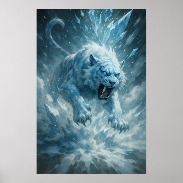 Frost White Tiger – Emperor of the Frozen Realm –  Poster (Front)
