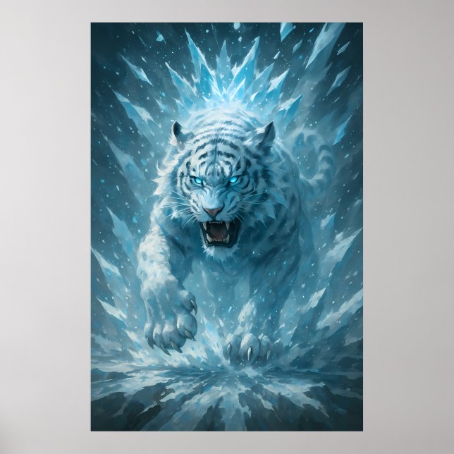 Frost White Tiger – Emperor of the Frozen Realm –  Poster (Front)