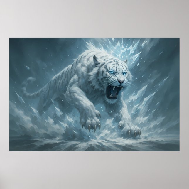 Frost White Tiger – Emperor of the Frozen Realm –  Poster (Front)