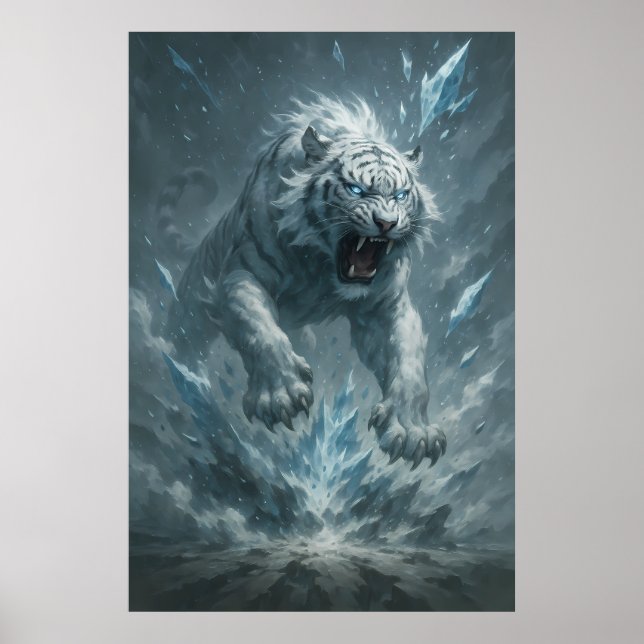 Frost White Tiger – Emperor of the Frozen Realm –  Poster (Front)