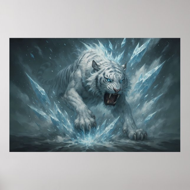Frost White Tiger – Emperor of the Frozen Realm –  Poster (Front)