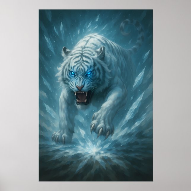Frost White Tiger – Emperor of the Frozen Realm –  Poster (Front)