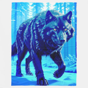 Frost Wolf Fleece Blanket