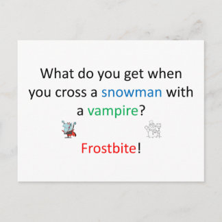 Frostbite Joke Postcard