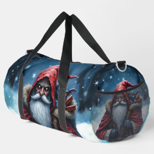 Frostbite Santa & His Mischief Elf. Duffle Bag