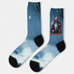 Frostbite Santa & His Mischief Elf. Socks